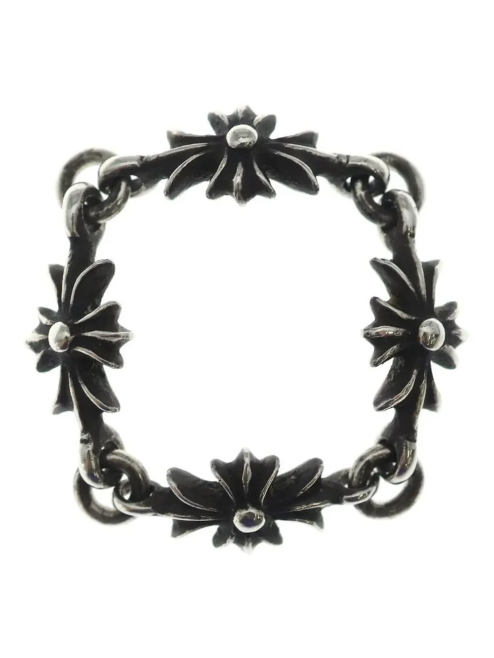 Chrome Hearts Tny CH Pls Tiny Ech Plus Ring Silver